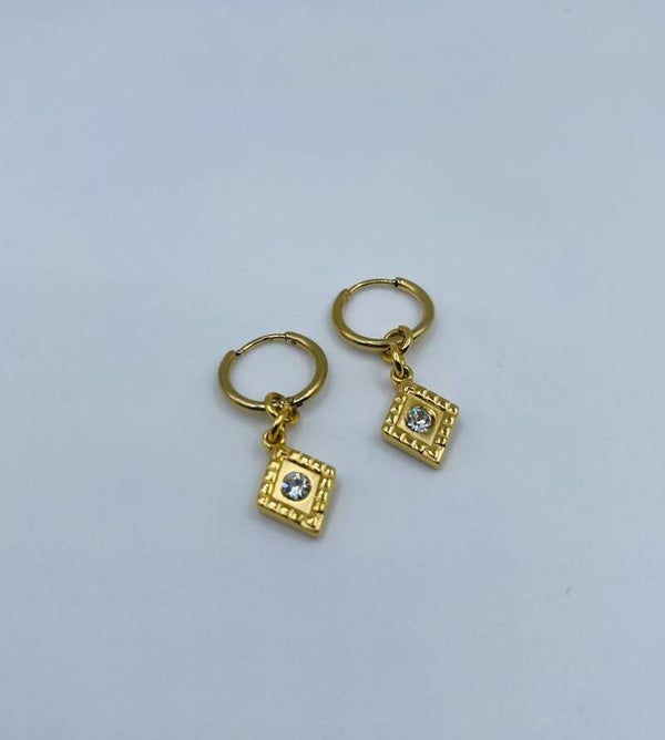 Oorbellen stainless steel 'Linda'