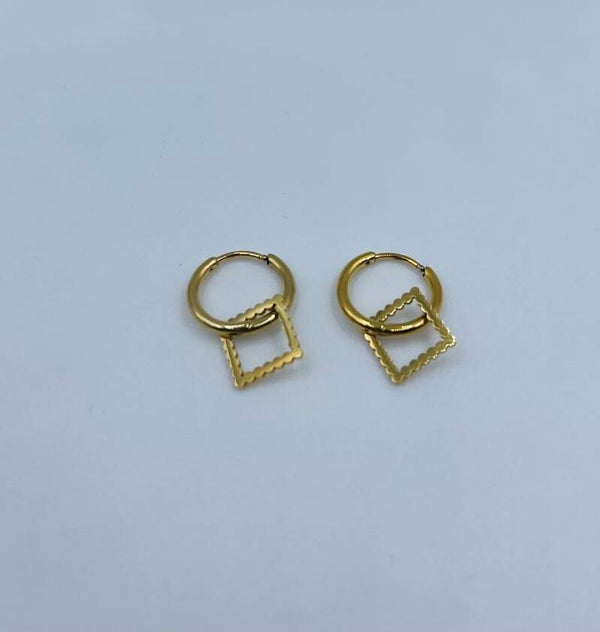 Oorbellen stainless steel 'Mara'