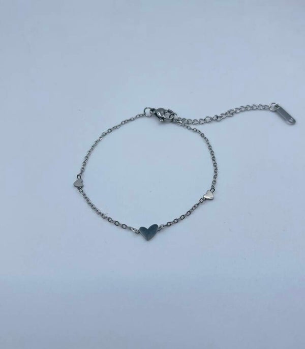 Armband stainless steel zilverkleur 'Abby'