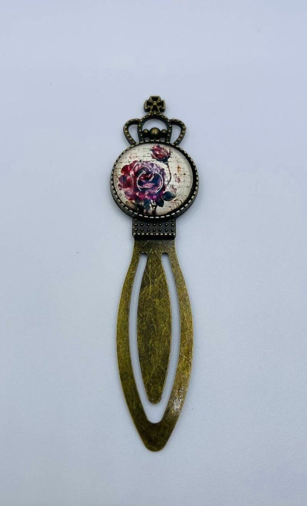 Boekenlegger metaal 'Roses'