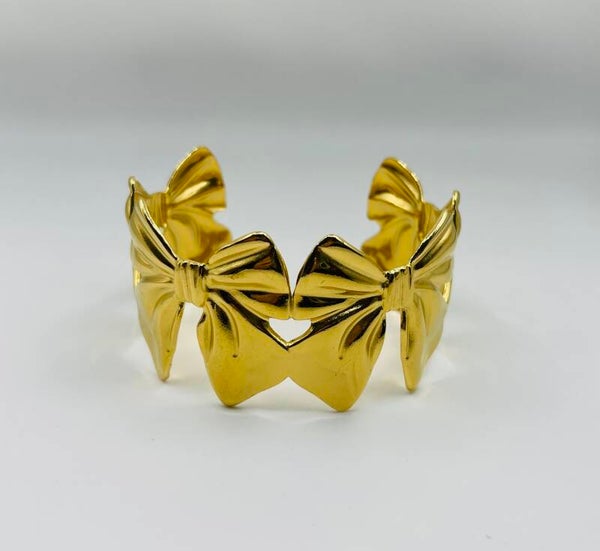 Statement armband stainless steel 'Bowknot'