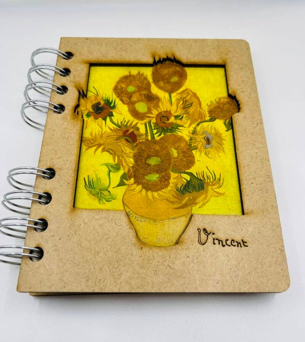 Notitieboek Duurzaam Komoni Amsterdam A6, Van Gogh Zonnebloemen'
