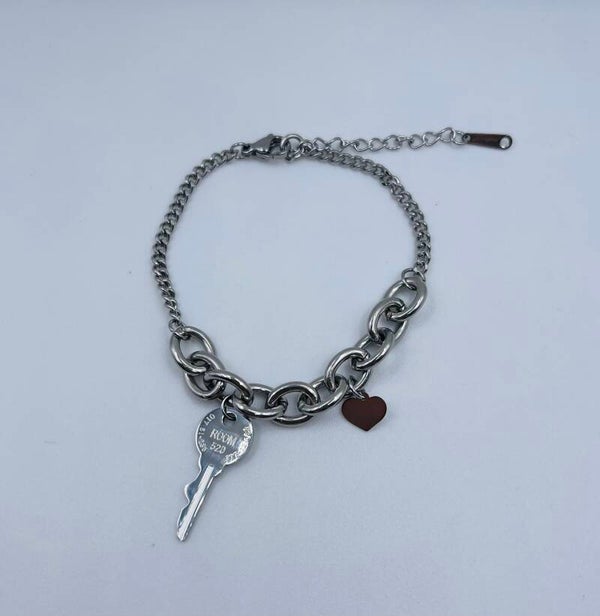 Armband stainless steel zilverkleur 'Nisha'