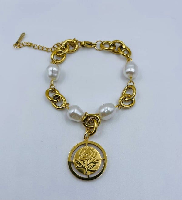 Armband stainless steel 'Rose'