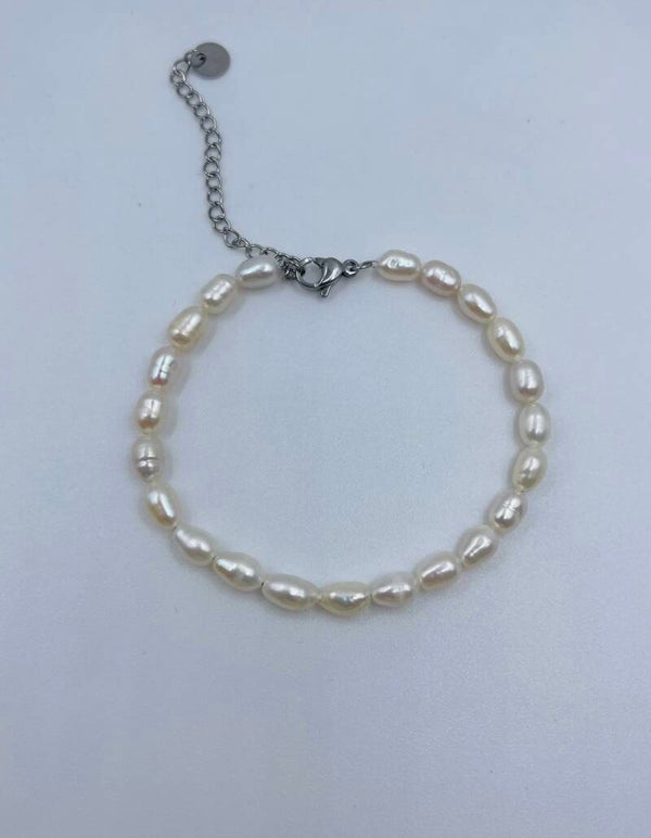 Armband stainless steel zilverkleur 'Miranda'