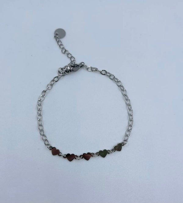 Armband stainless steel zilverkleur 'Puck'