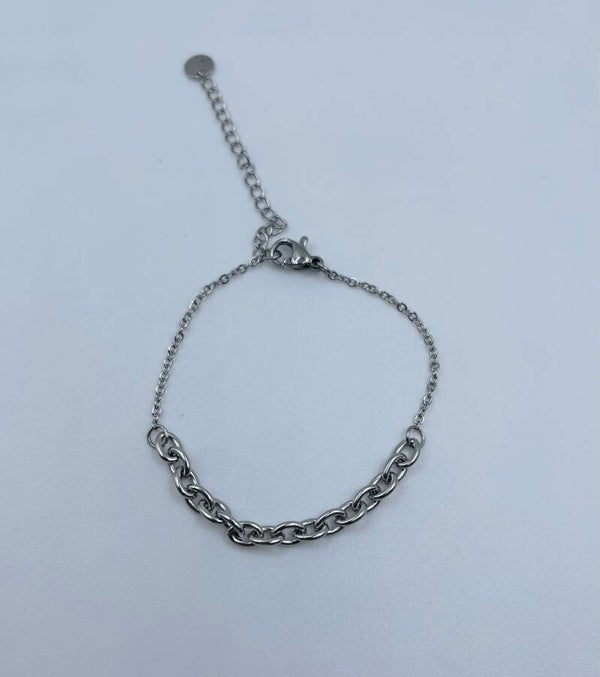 Armband stainless steel zilverkleur 'Norah'