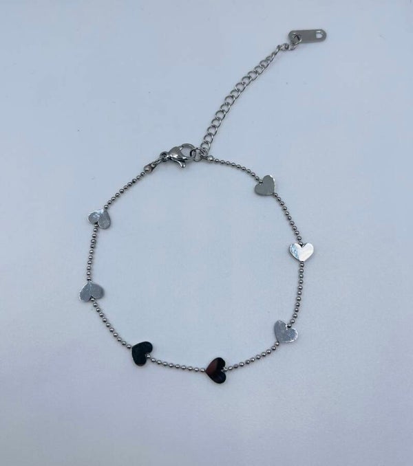 Armband stainless steel zilverkleur 'Sterre'