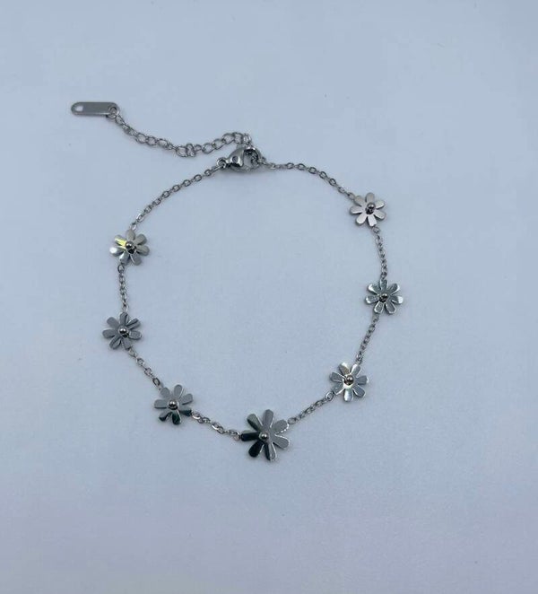 Armband stainless steel zilverkleur 'Rosie'