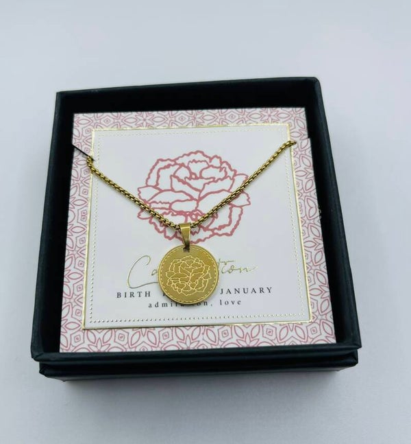 Birthflower ketting January/Anjer