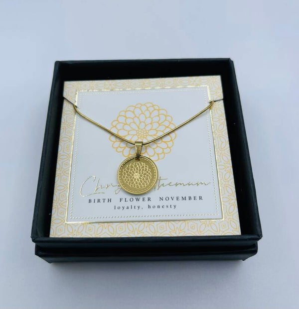 Birthflower ketting November/Chrysant