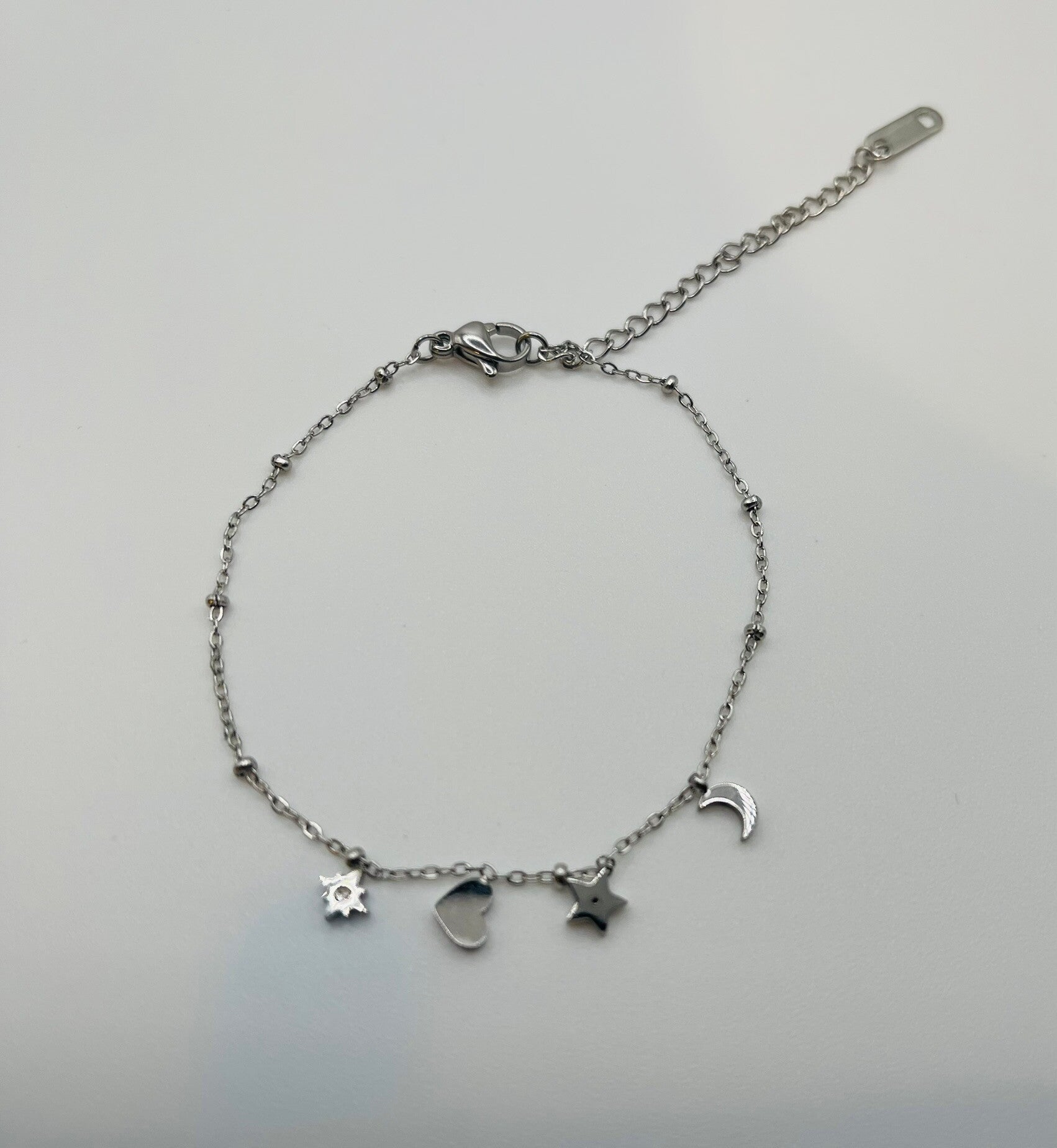 Armband stainless steel zilverkleur 'Linda'