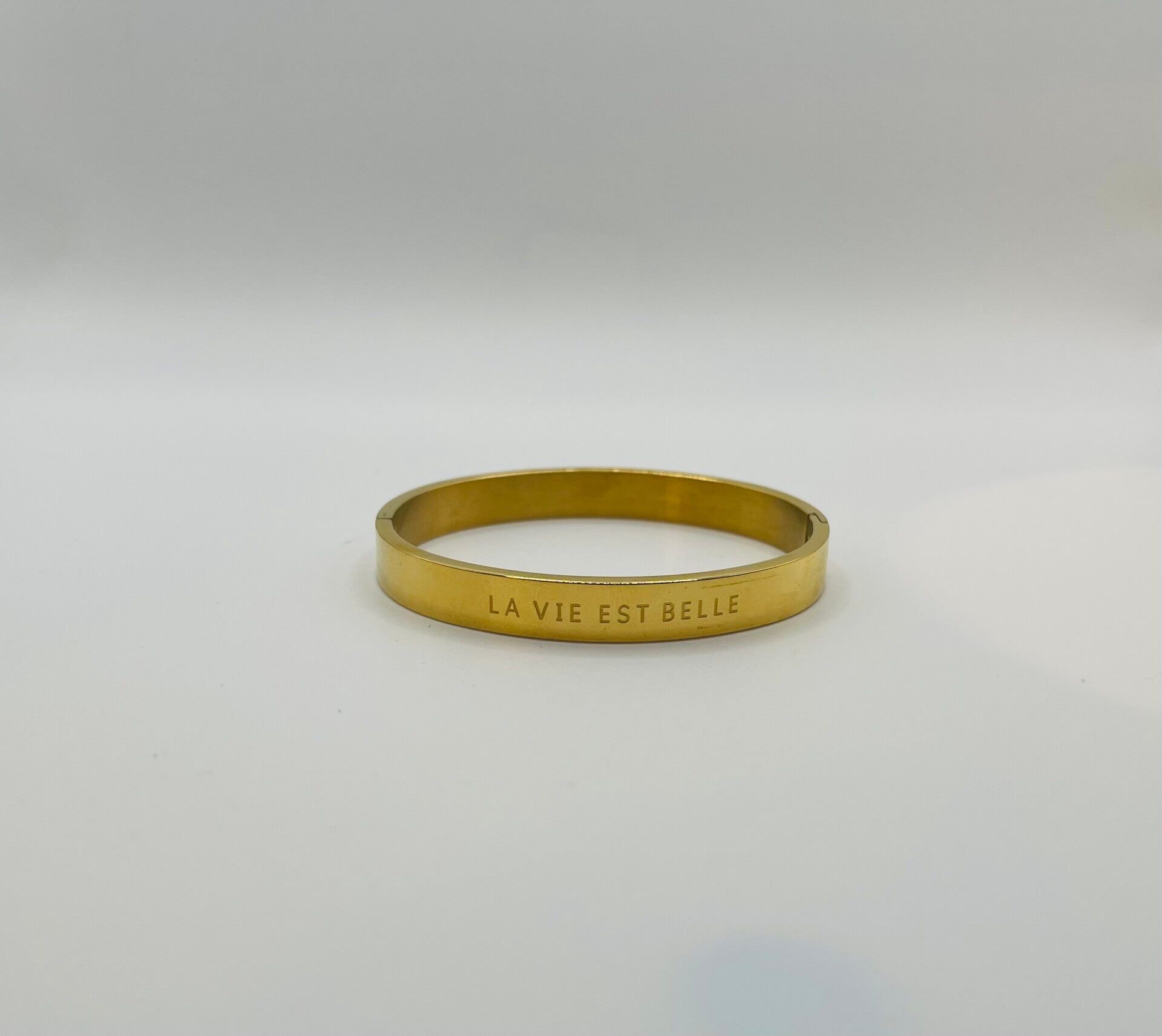 Armband stainless steel 'la vie est belle'