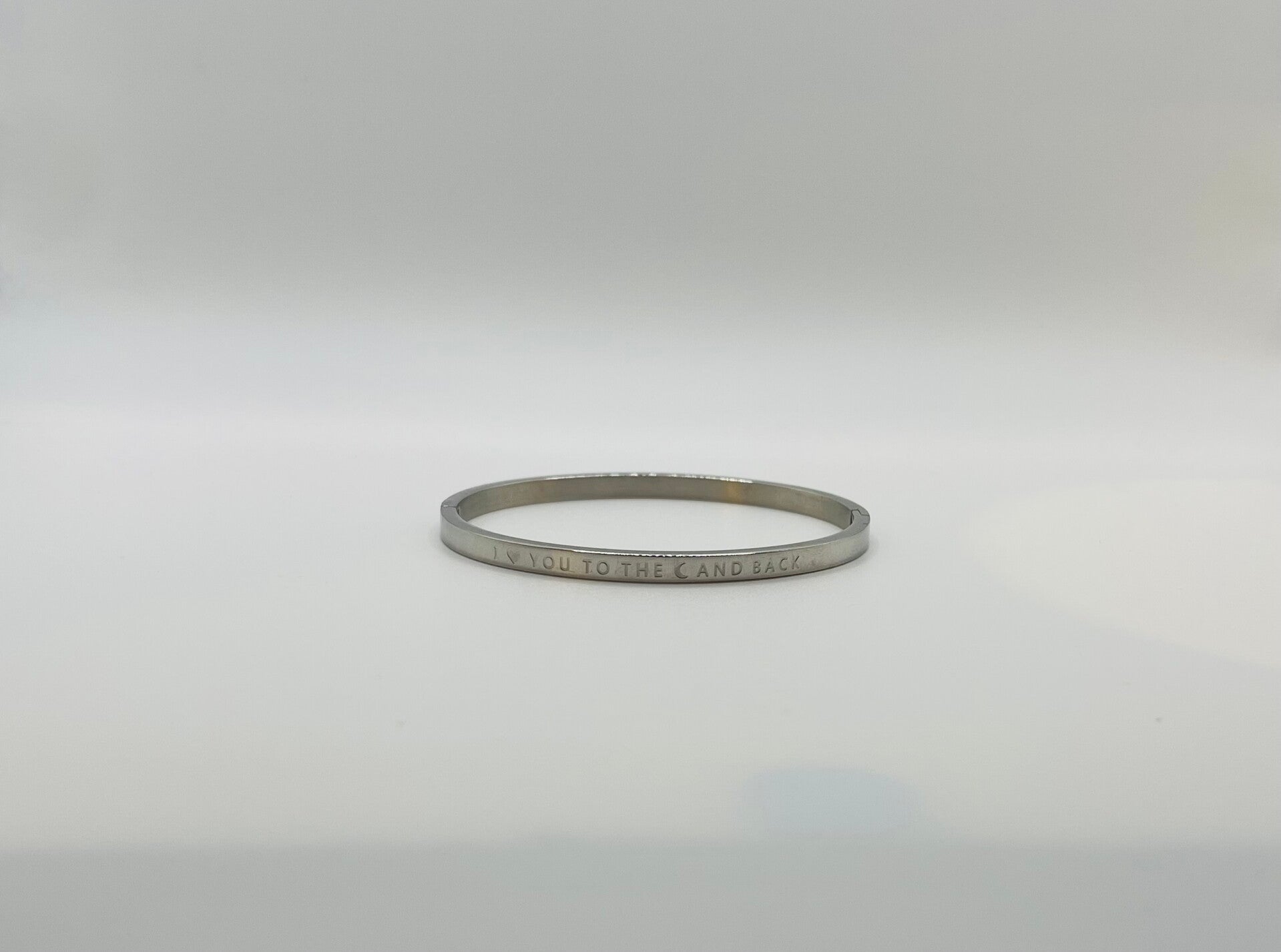 Armband stainless steel zilverkleur 'Moon'