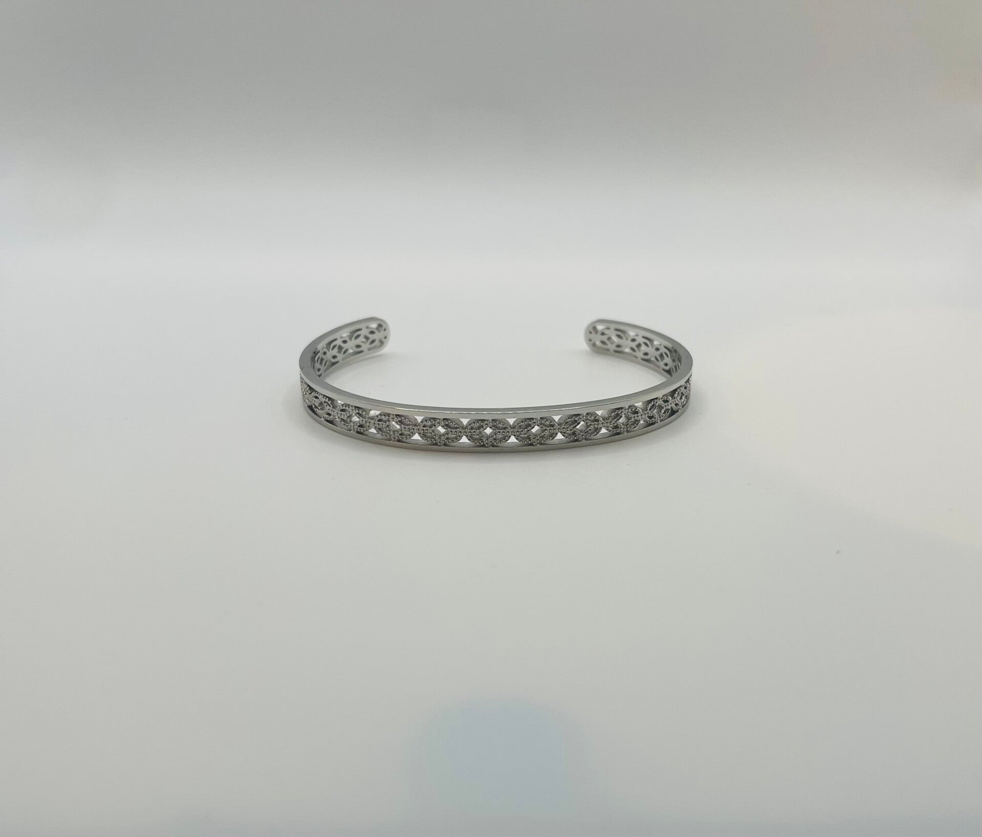 Armband stainless steel zilverkleur 'Patty'