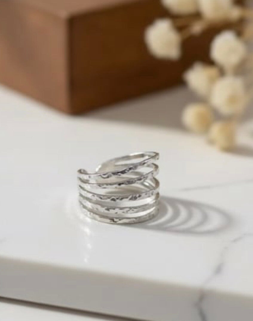 Ring stainless steel zilverkleur 'Beth’