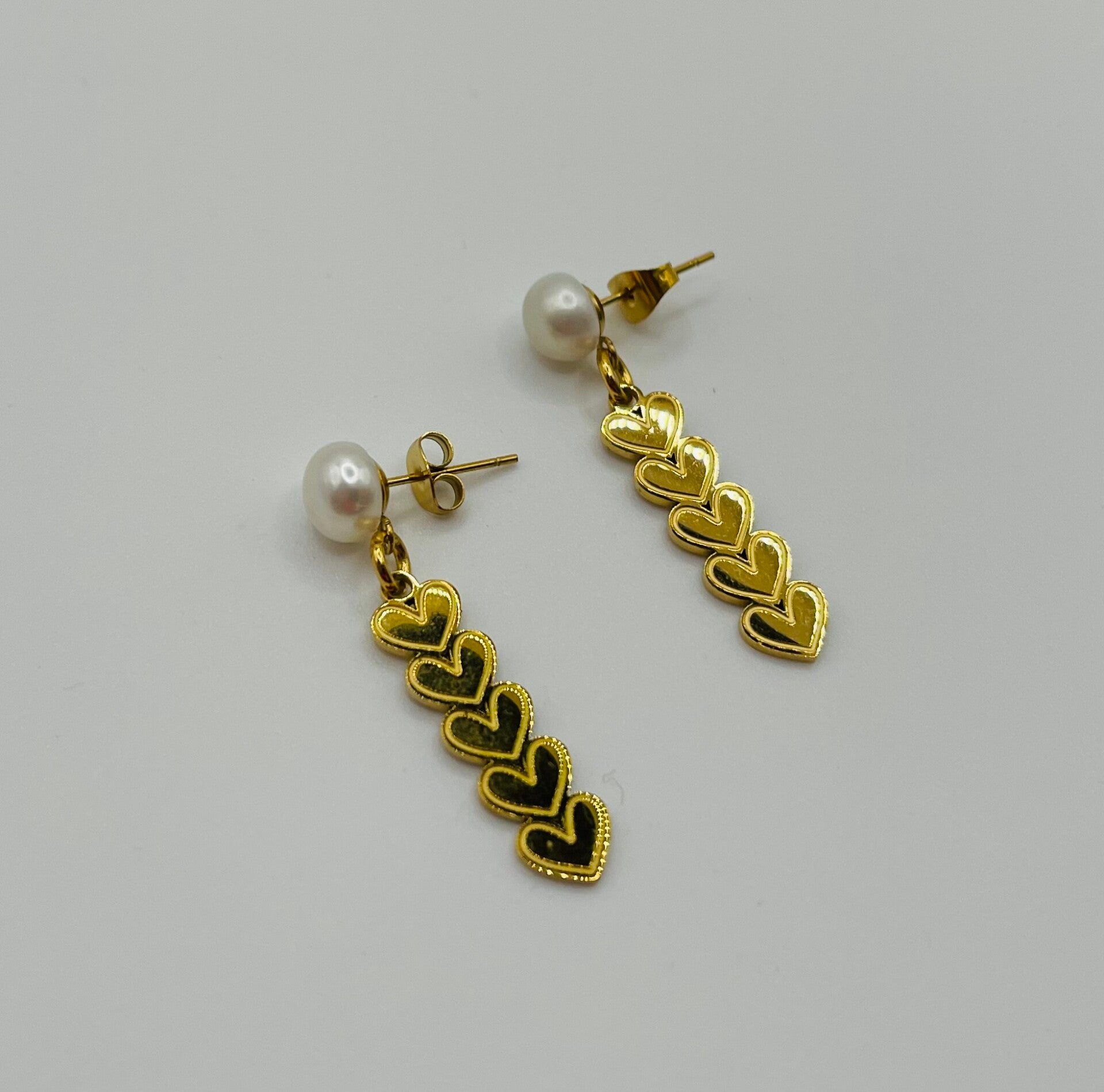 Oorbellen Your Style 'Hearts en Pearls'