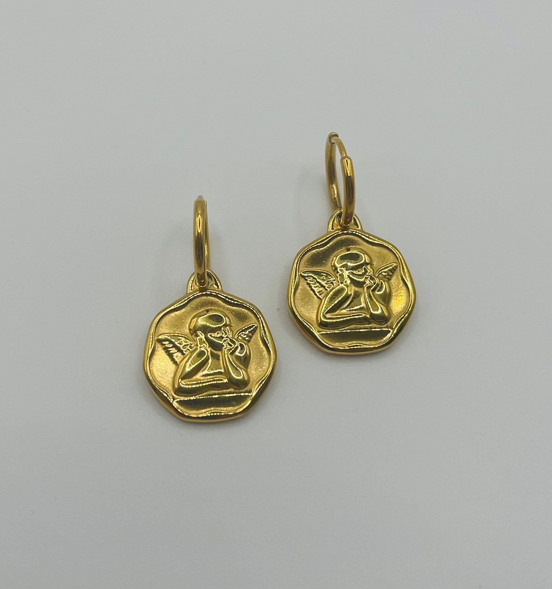 Oorbellen stainless steel 'Angels'