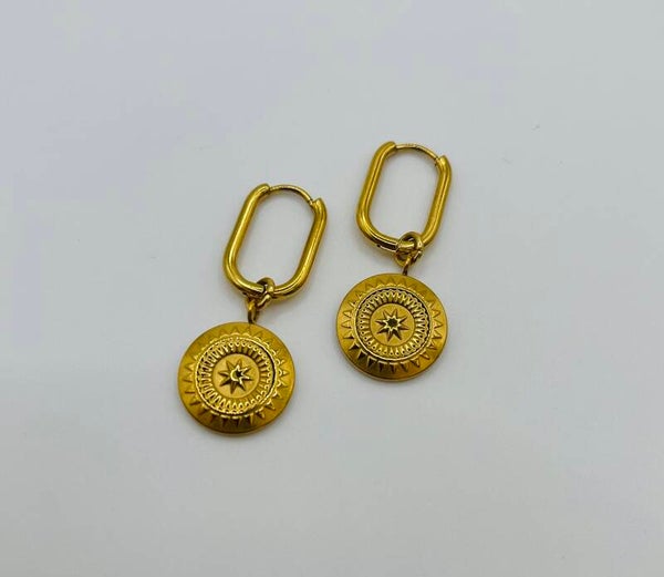 Oorbellen stainless steel 'Nena'