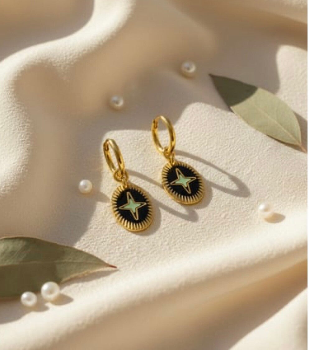 Oorbellen stainless steel 'Lizzy'