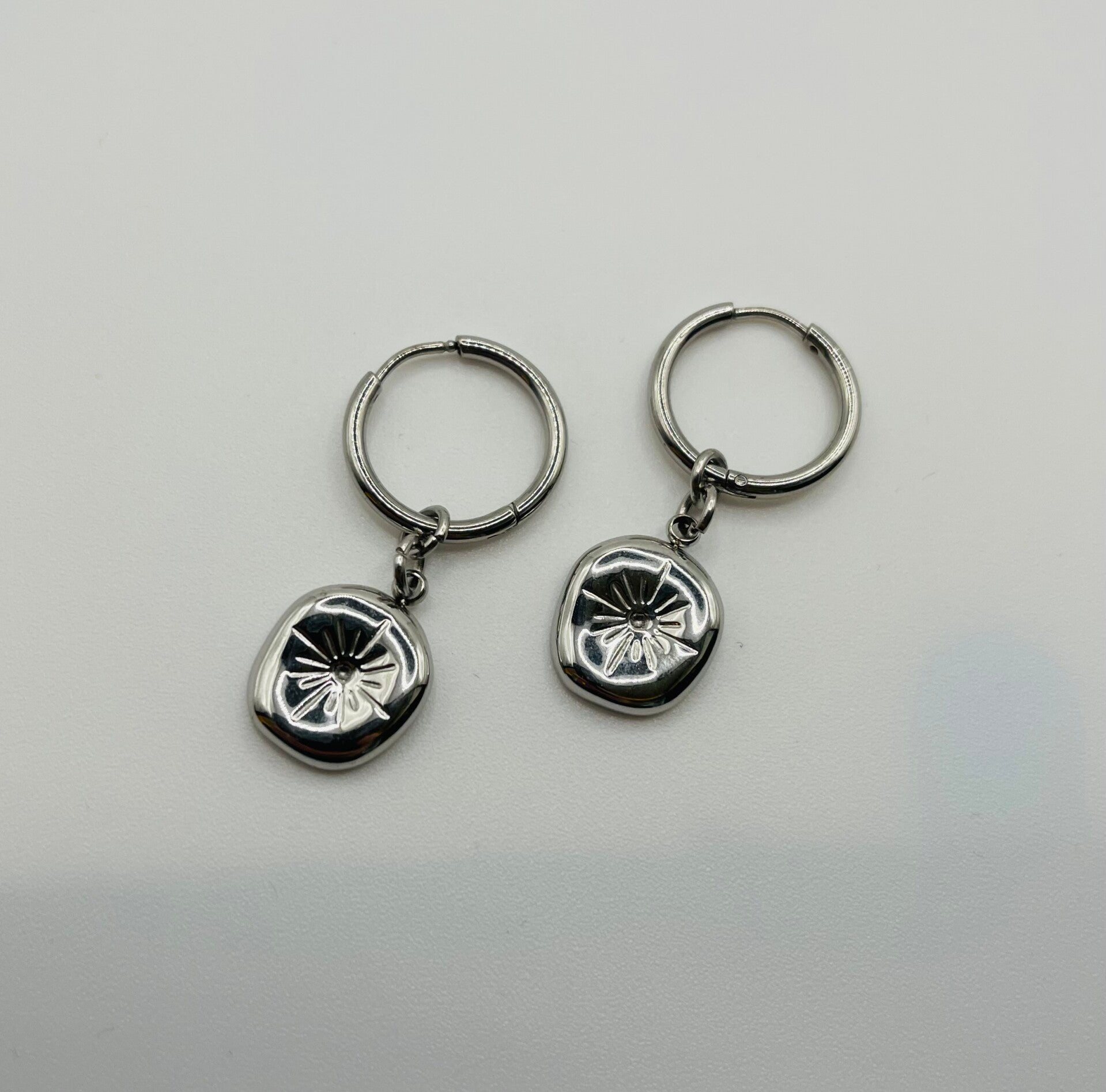 Oorbellen stainless steel zilverkleur 'Lieke'