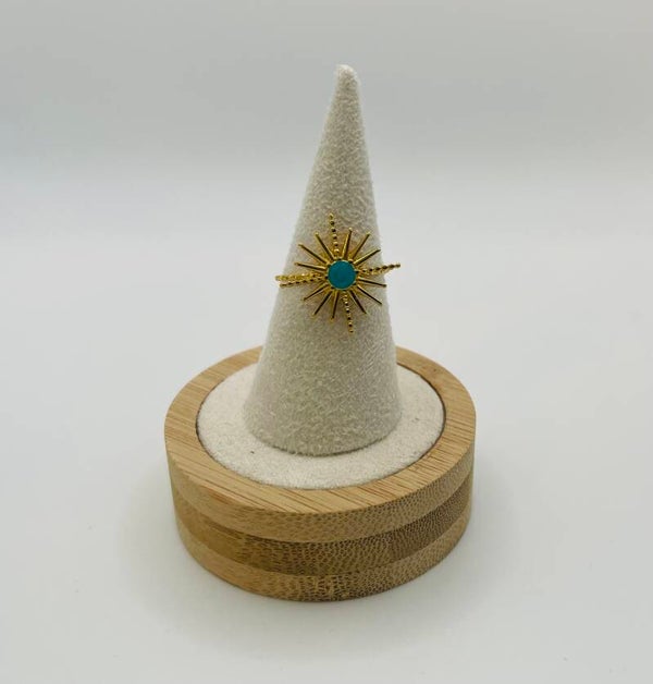 Ring stainless steel ‘Sun turquoise’