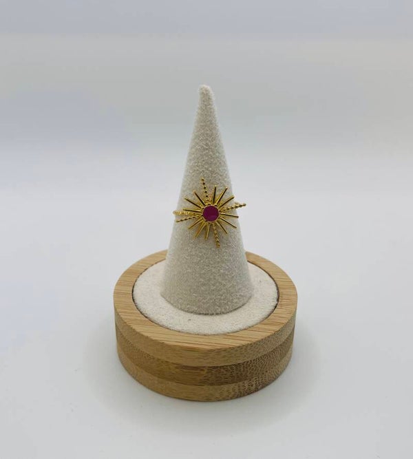 Ring stainless steel ‘Sun Pink’