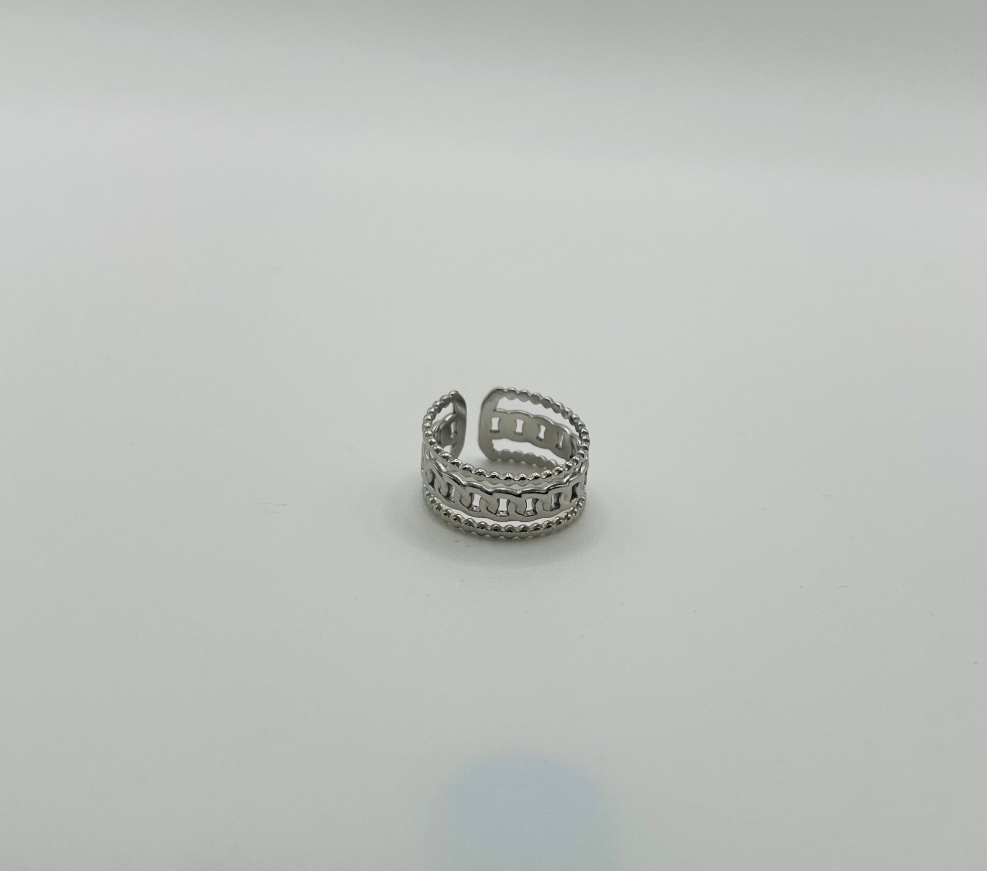 Ring stainless steel zilverkleur 'Liane’