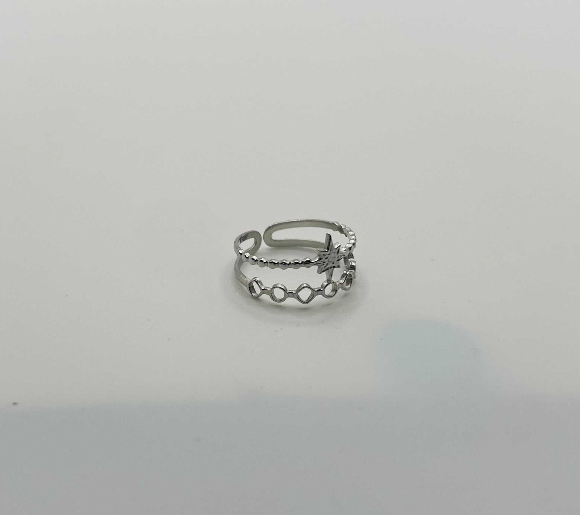 Ring stainless steel zilverkleur ‘Nena’