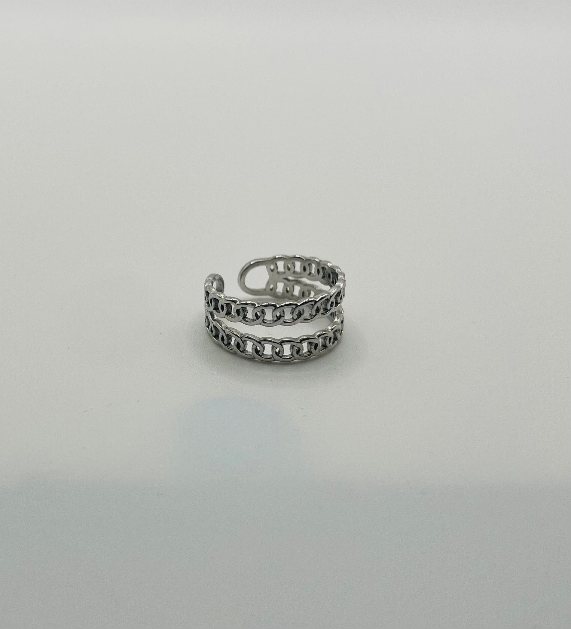 Ring stainless steel zilverkleur ‘Zina'