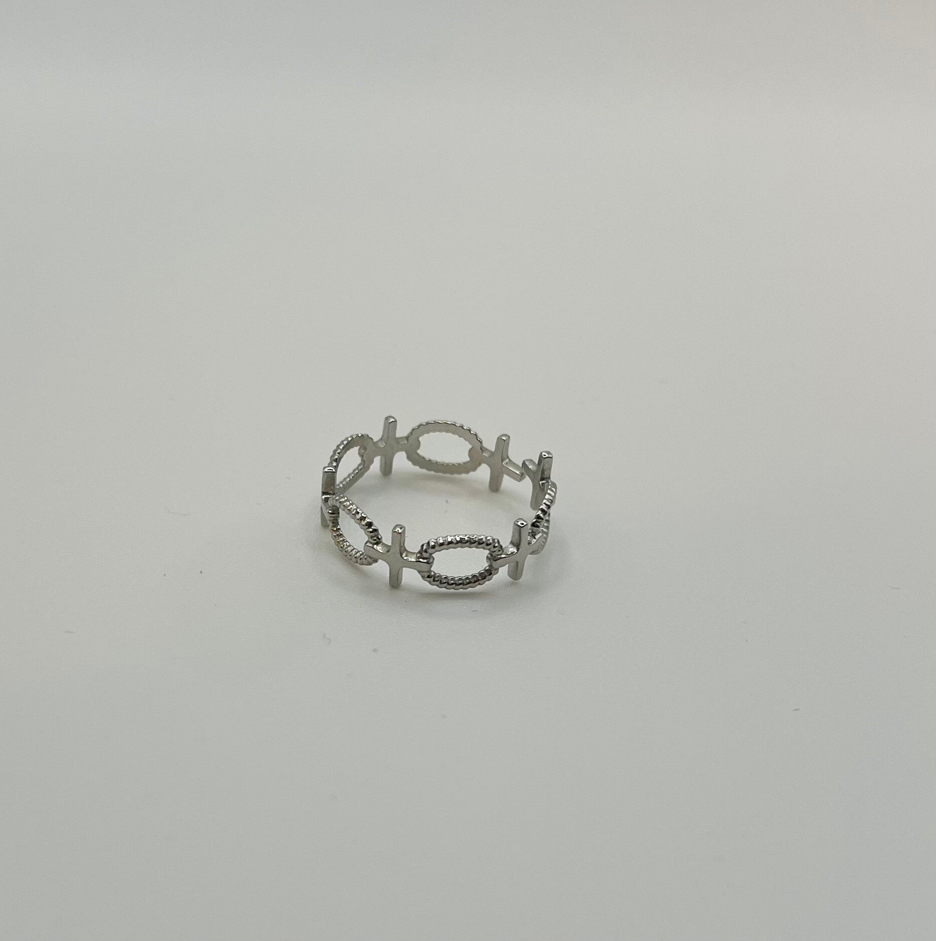 Ring stainless steel zilverkleur ‘Demy’