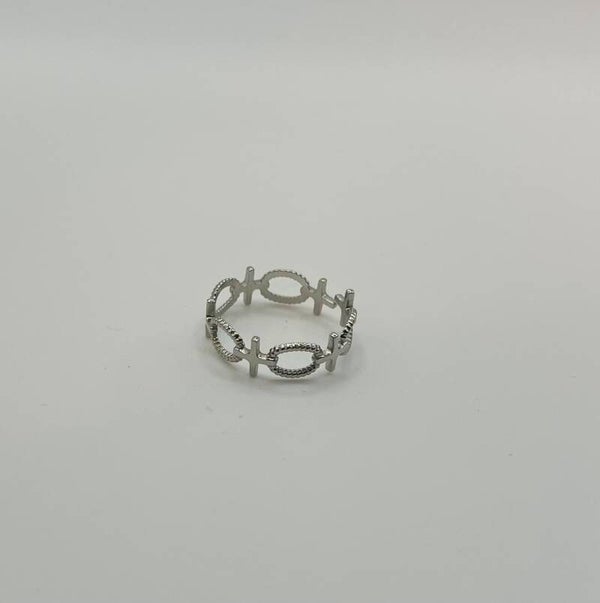 Ring stainless steel zilverkleur ‘Demy’