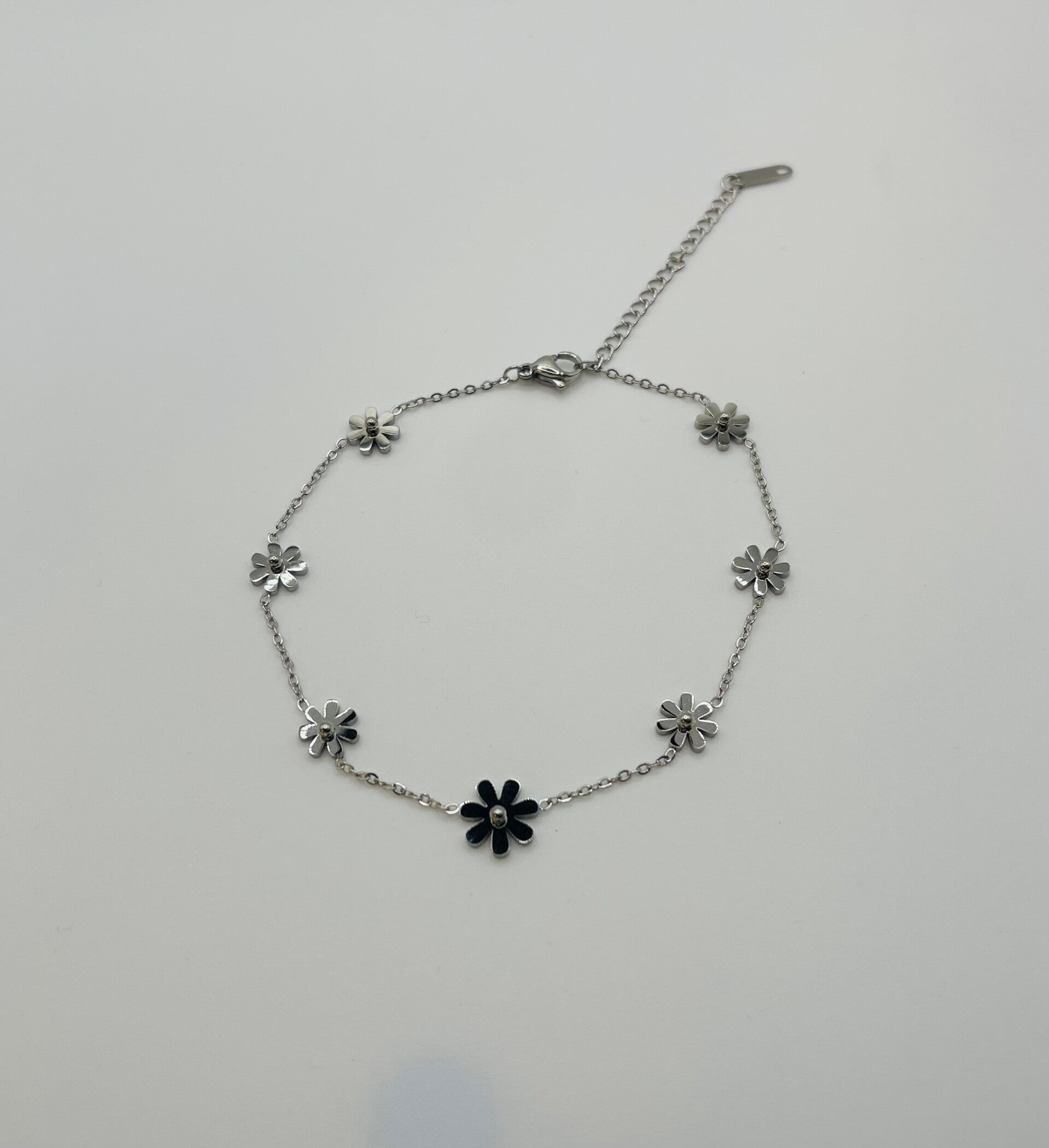 Enkelbandje zilverkleur 'Rosie'