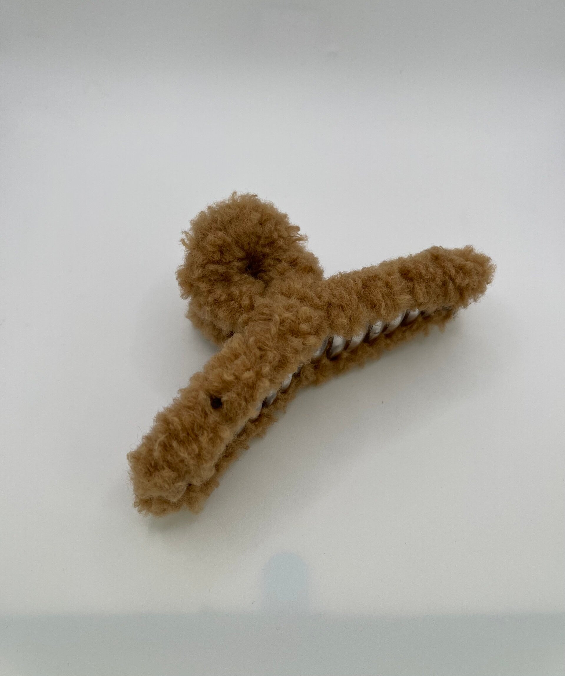 Teddy haarklem lichtbruin