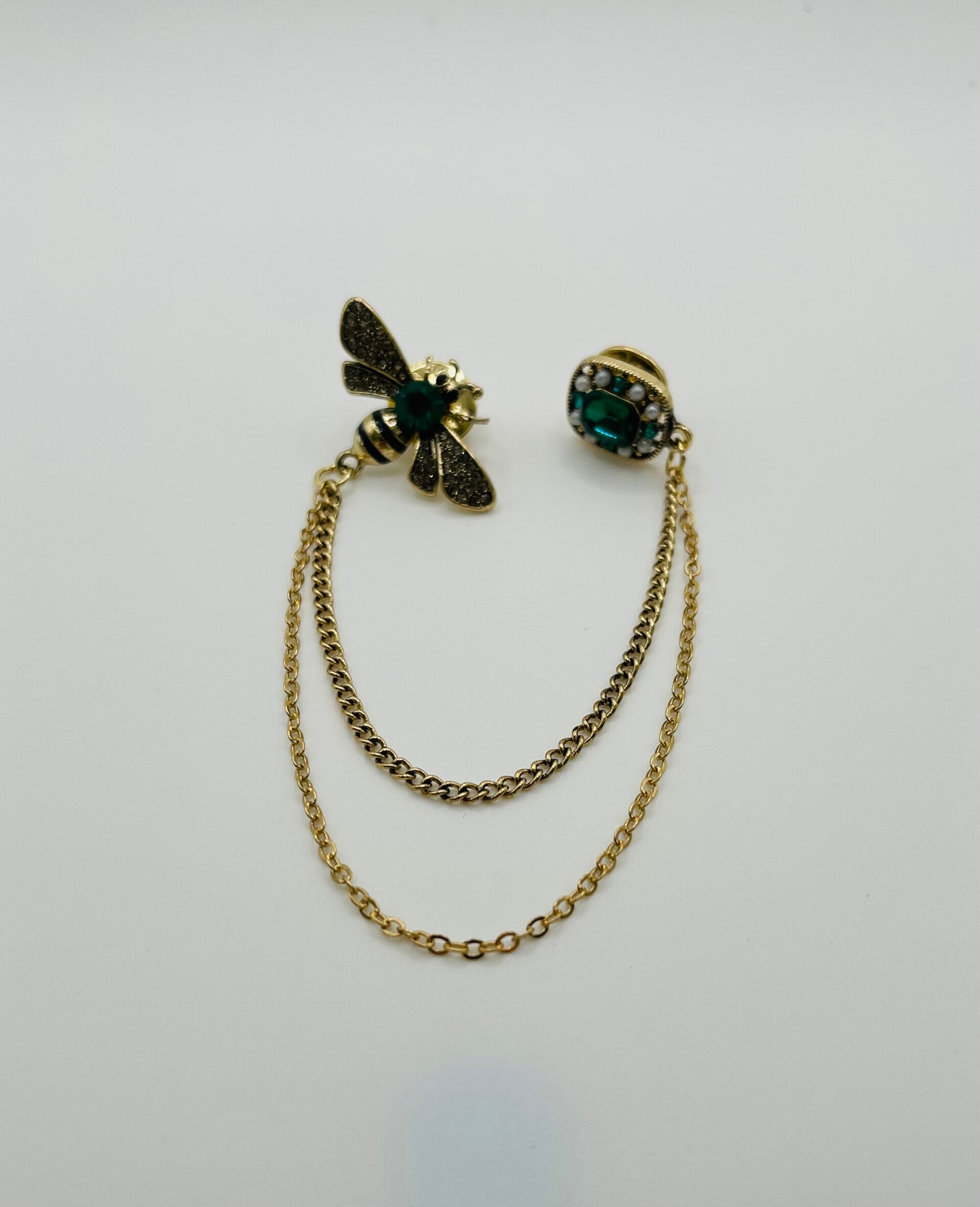 Broche Bee green