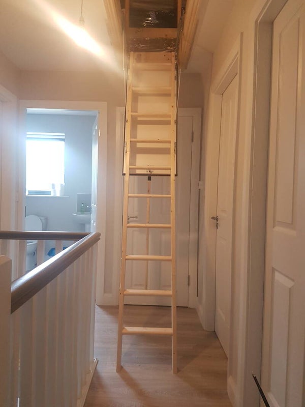 Wooden attic ladder 1200x550