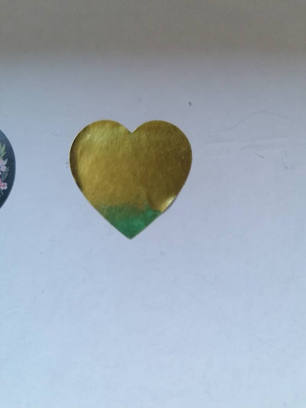 hartjes stikker goud (5 stuks)