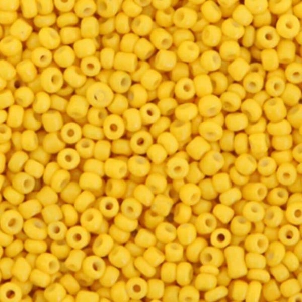 donker gele kralen 2mm