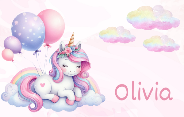 Drinkfles met naam - Unicorn