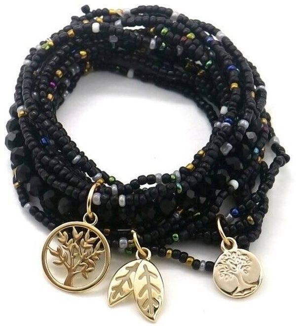 Set Armbanden Kralen en Dromenvanger zwart