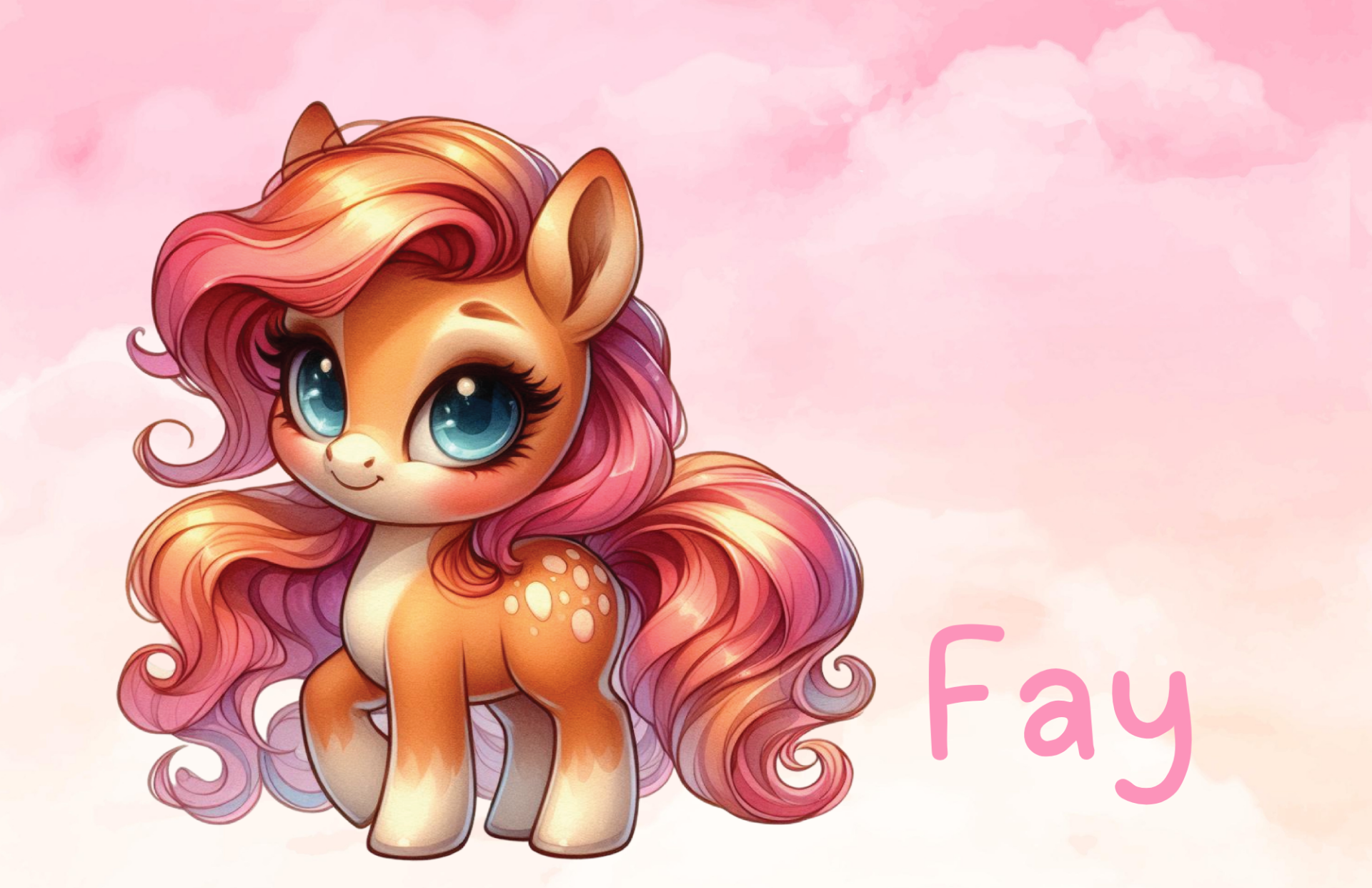 Drinkfles met naam - Schattig paard