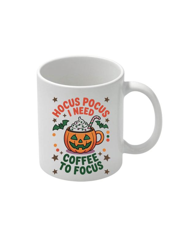 Hocus pocus i need coffee to focus mok