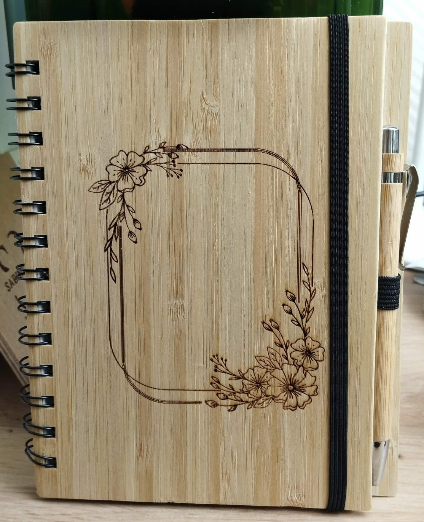 Cahier d'écriture en bamboo avec stylo