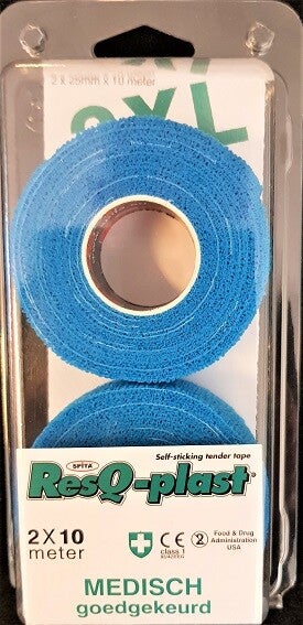 ResQ-Plast XL 2 rollen van 2,5cm x 10meter turquoise