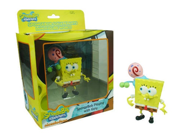 SpongeBob SquarePants Mini Figure World Series 1 - Spongebob Playing with Gary