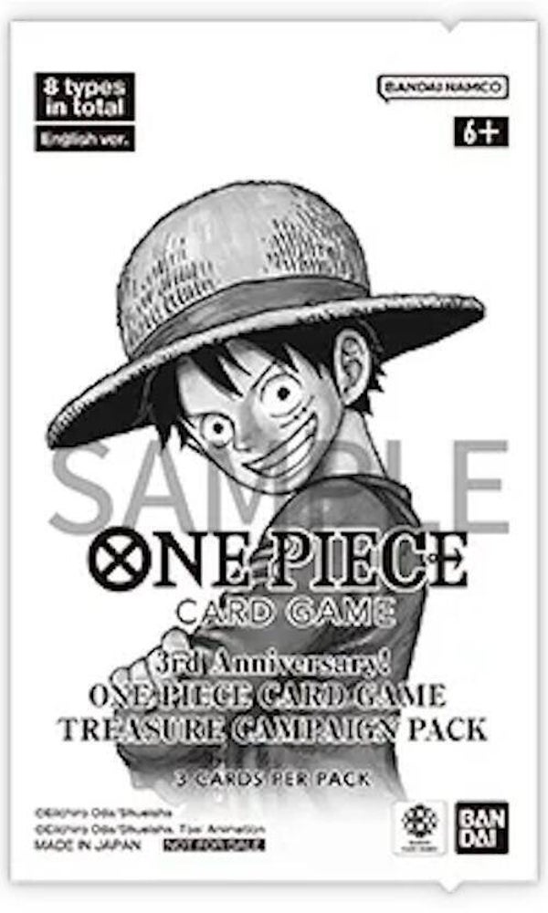 One Piece TCG: 3rd Anniversary Treasure Campaign Pack (OP-PR)