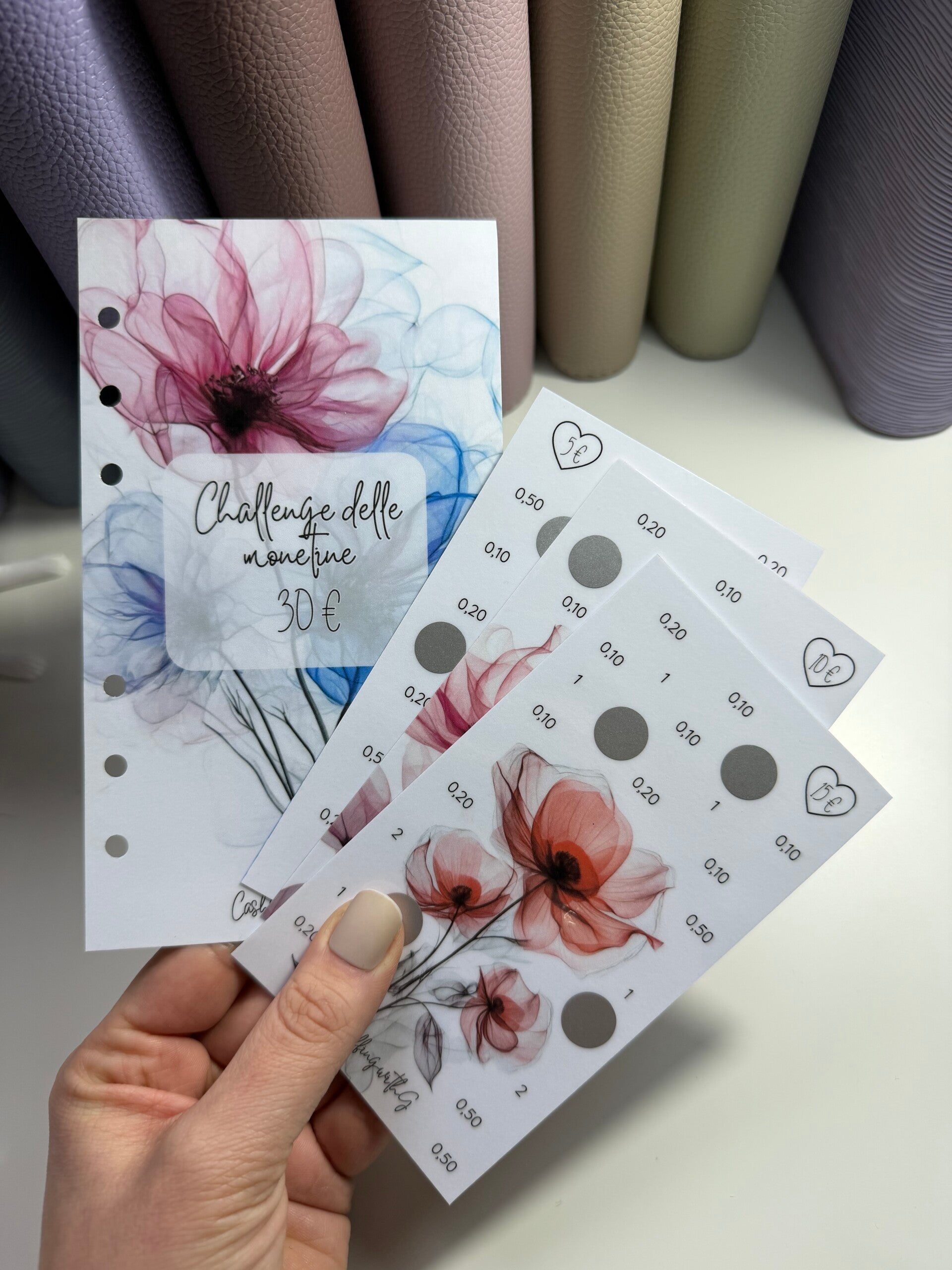 Challenge delle monetine - fiori astratti