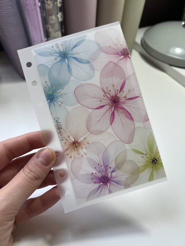 Busta semitrasparente fiori colorati