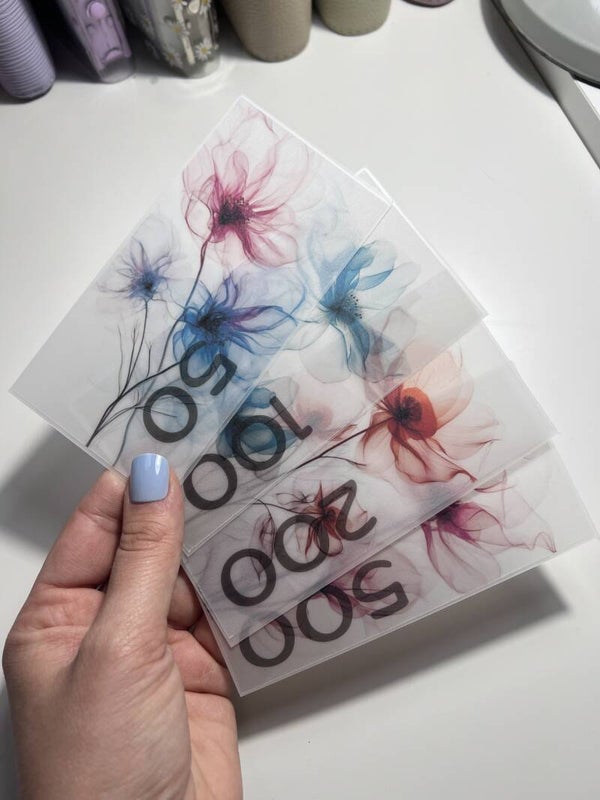 Set banconote sostitutive 'fiori astratti'