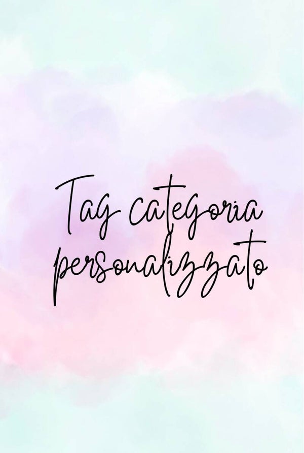 Tag categoria personalizzato